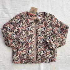Oshkosh Bgosh Floral Paisley Print Girls Jacket Size 4 Years Colourful Quilted