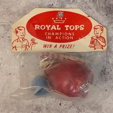 Vintage Royal Tops Wooden Spinning Top - 290Y Chico Toys NIP - Rare Spin Toy