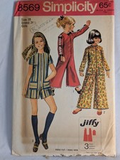1960s Girls Jumpsuit Pattern Simplicity 8569 Size 10 In 2 Lengths