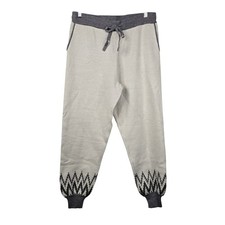 Cupcakes And Cashmere Pants Womens Large Gray Knit Jogger Elastic Waist Cuffed