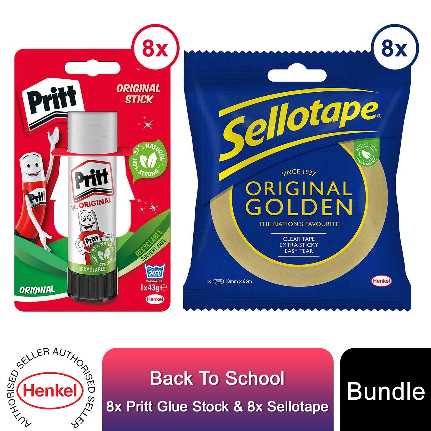 Sellotape Original Golden Tape Easy Tear Extra Sticky 24mm x 50m Roll - Image 7
