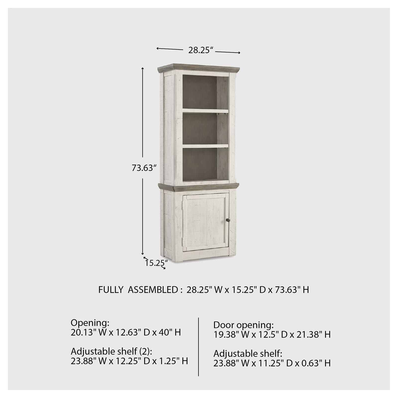 Signature Design by Ashley Havalance Left Pier Cabinet, Two-Tone Weathered Gray