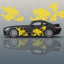 Car Honeycomb Vinyl Decals Car Sticker Kit Auto Body Decor SET OF 2: Car Decals