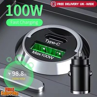 Fast Car Charger 2 USB Port For Iphone Samsung Cigarette Lighter Socket Adapter