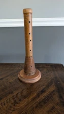 Vintage Wooden Textile Mill Bobbin Spool – Industrial Antique Primitive