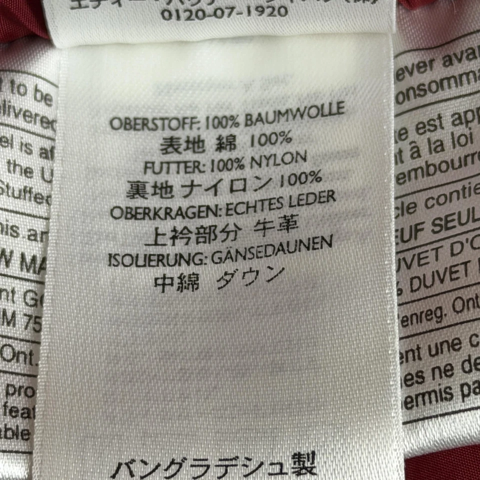 Chaqueta Eddie Bauer Para Hombres 2XL Marrón Lona Plumón de Ganso Forrada Exterior Ropa de Trabajo Abrigo Foto 3 de 4