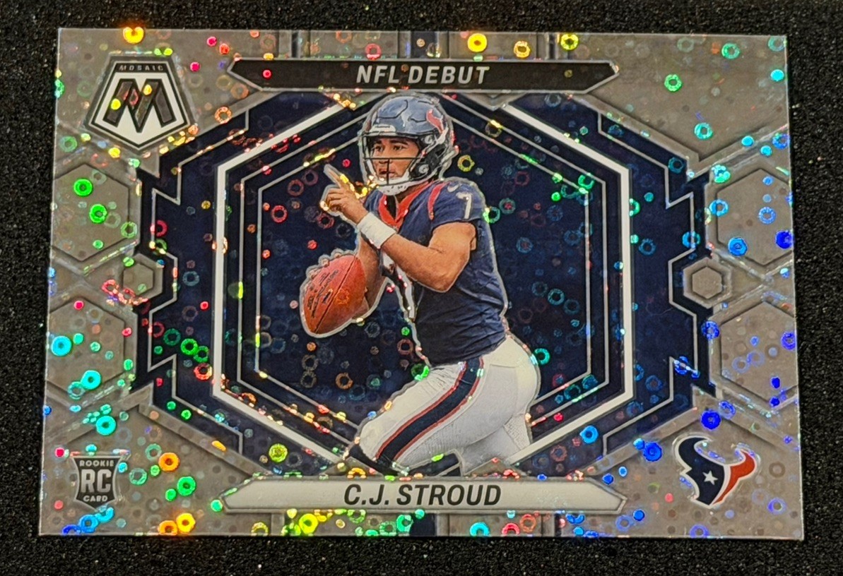 2023 Mosaic C.J. Stroud RC NFL Debut No Huddle Disco Prizm ND-3