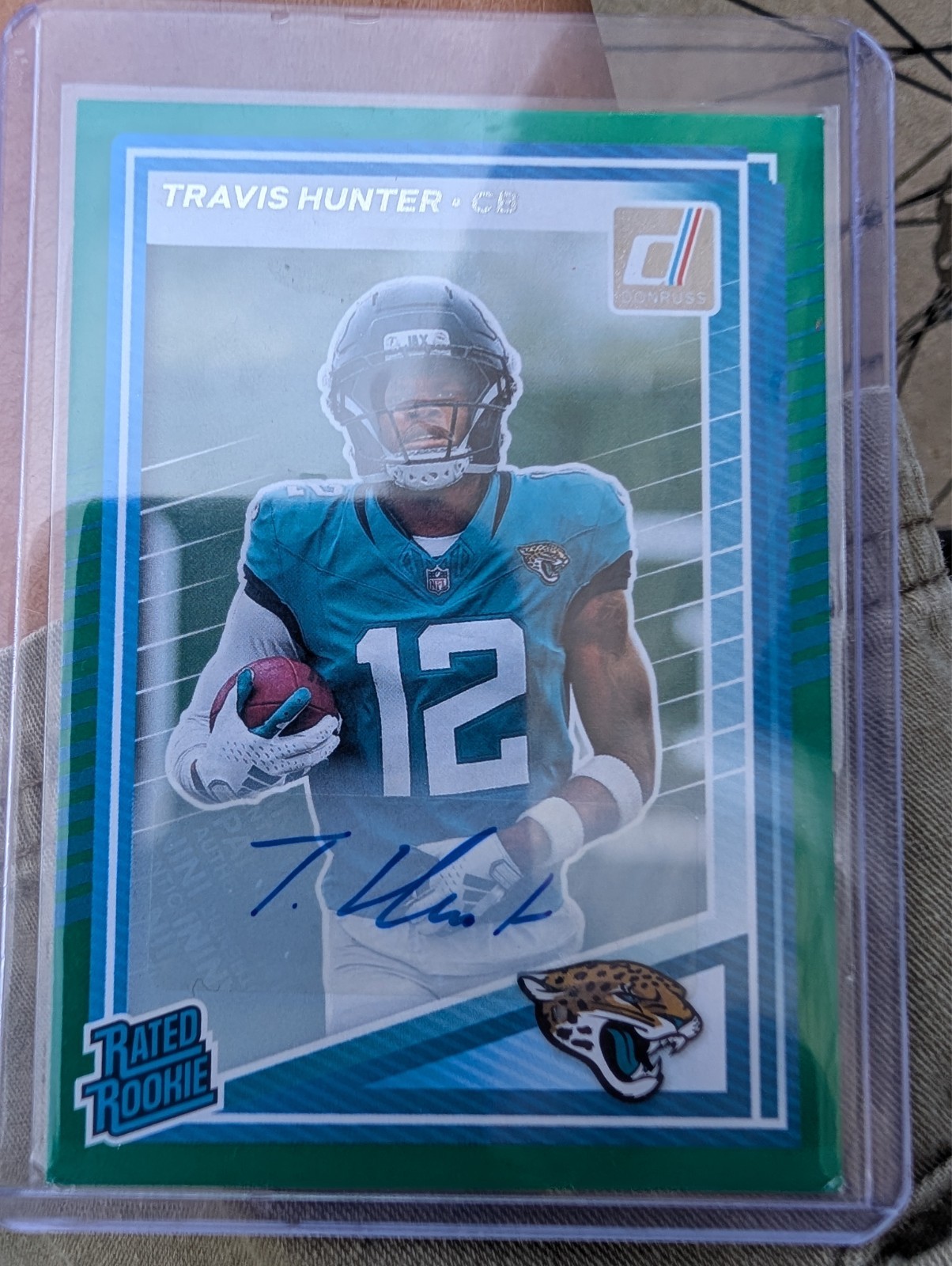 Travis Hunter Panini Donruss #301 Autograph-Orange