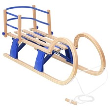 Klappschlitten 110cm Sperrholz Schlitten Kinder ohne/mit Rückenlehne vidaXL