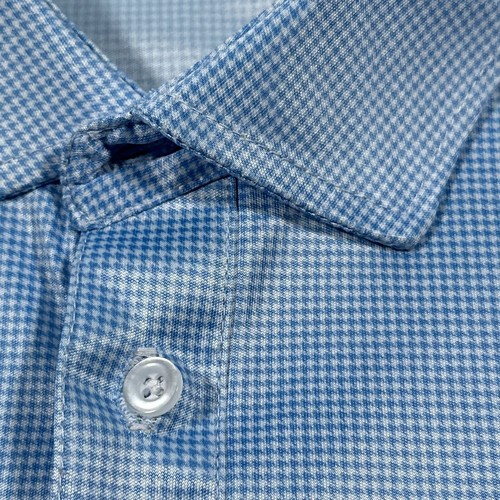 Collars & Co Polo Shirt Mens 2XL Blue Dress Collar Performance Golf Polyester - Picture 4 of 12
