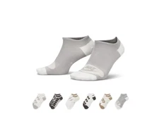 Nike Womens Everyday Socks Lightweight No Show Training 6  Pack Multi Color M 