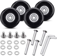 OCGIG Set of 4 Luggage Suitcase Replacement Wheels Repair Axles Repair Kit