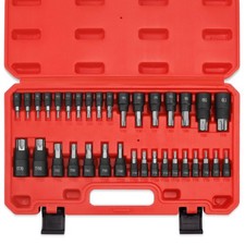 34-Piece Torx Bit Socket Set, 1/4", 3/8" and 1/2" Drive T6-T70 Solid Star Soc...