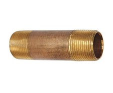 ALRO PRODUCTS 3/4" x 3" RED BRASS PIPE NIPPLES, SCH 40, BOX OF 25, P4638
