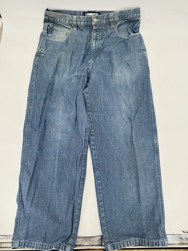 Vintage 2000s Y2K Southpole Denim Wide Leg Carpenter Baggy Jeans Size 34x28 - Picture 2 of 6