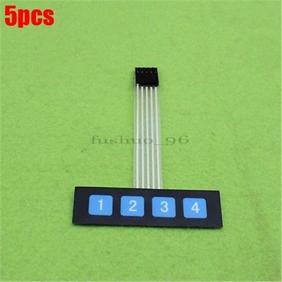 5Pcs 1X4 Slim Key   Control Panel Membrane Switch Keypad Keyboard New Ic pg *mz