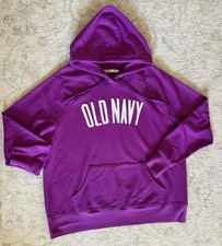 OLD NAVY Logo Woman s Hoodie Sweatshirt XL In Purple Long Sleeve