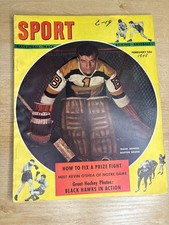 Vintage Sport Frank Brimsek February 1948 Magazine B4402