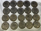Buffalo Nickels Lot of 24, 20 dateless with 1927D 1936 and 1923 and toned