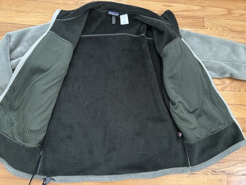 Vtg Patagonia R4 Deep Pile Fleece Jacket Large Regulator Alpha Khaki Green Mars - Picture 7 of 15