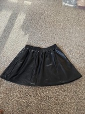 BCBG BCBGeneration Women's Elastic Waist Faux Leather Mini Skirt Black Size M