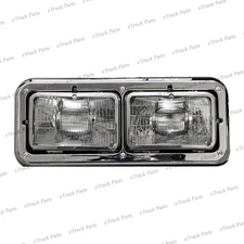 Kenworth W900 T800 T600 Driver Side Dual 4x6 Headlight w/ Bezel | K256-880-4