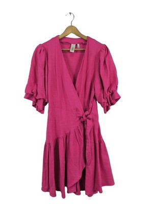 YAS Wickelkleid Damen Kleid Gr. DE 38 pink Elegant