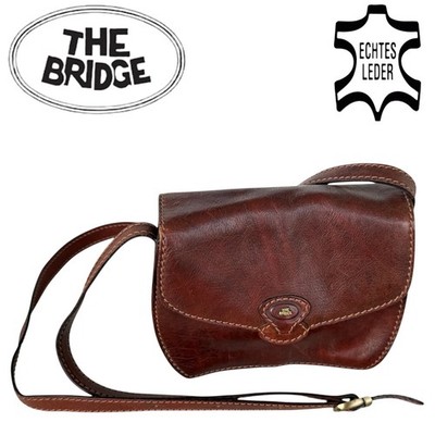 The Bridge Echtes Leder Damentasche Schultertasche Umhängetasche Braun Tasche