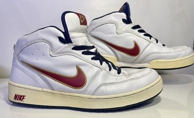 Nike Blazer Mid  77 Vintage White Red Gold Outline Navy   Size 13   Clean Retro