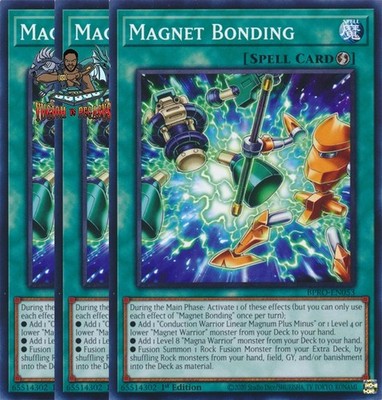 Yugioh! 3x Magnet Bonding BPRO-EN053 Common 1st Ed NM