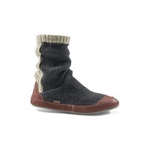 Men's Slouch Boot Slipper Medium Charcoal Ragg Wool