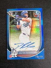 2025 Bowman Chrome Dalton Rushing #CRA-DR Blue Refractor Auto /150 Dodgers
