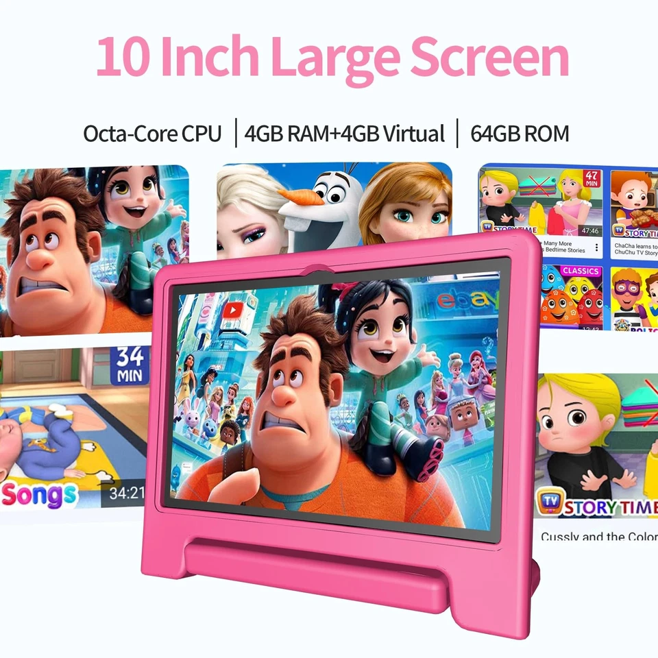 Tablet for Kids｜10.1 Inch Kids Tablet Android 14｜Octa-core｜64GB｜WiFi ｜Bluetoo... - Image 2 of 4