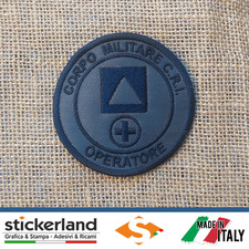 Toppa Patch Croce Rossa Corpo Militare CRI - Operatore OPEM - Bassa visibilità