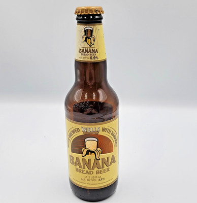 Wells Banana Bread Beer Bottle 5.2% ABV 1.12oz Empty w/ Lid Collectible