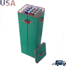 Wrapping Paper Storage Organizer Box W/ Lid Handle Dividers Gift Wrap Storage US