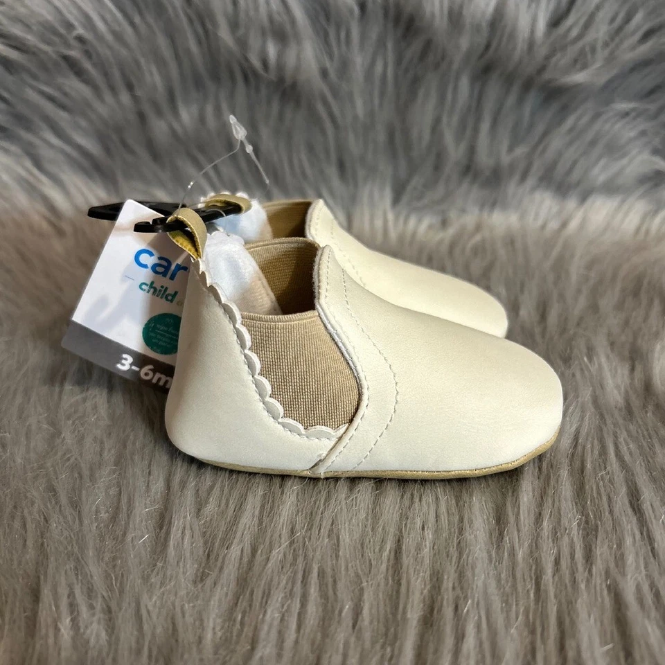 Carter's Child Of Mine Zapatos de Bebé Infantil Niña Talla 3-6 Meses Botines Blancos Foto 3 de 4