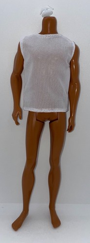 @BarbieStyle #6 Luxury Resort Made to Move Ken Doll Outfit White Mesh Top Shirt