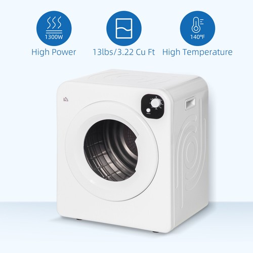 Portable Clothes Dryer, 120V 1300W Compact Laundry Dryer with Intelligent Drying - Picture 8 of 9