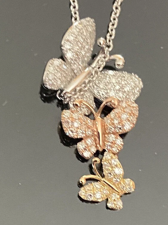 Triple butterfly necklace online