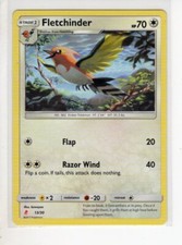 FLETCHINDER SUN & MOON SET POKEMON CARD 13/30 LP