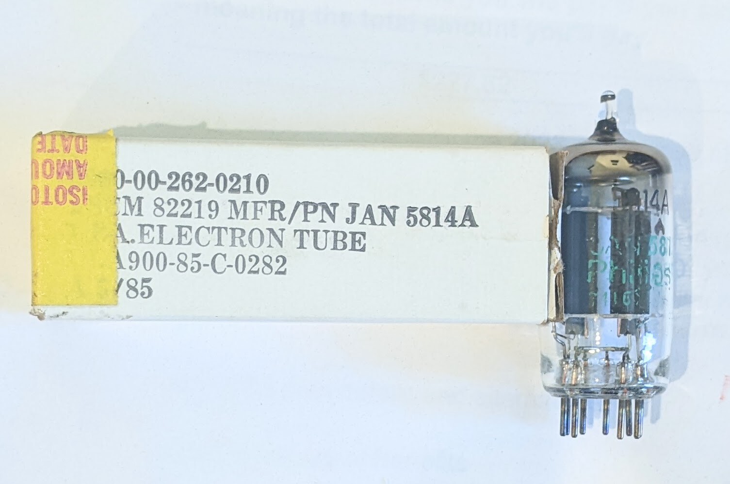 1pcs - GE JAN 5814A Vacuum Tube - NOS NIB - Foto 4