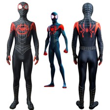 Spider Man Into the Spider Verse Miles Morales Costume Cosplay Bodysuit Ver. 2