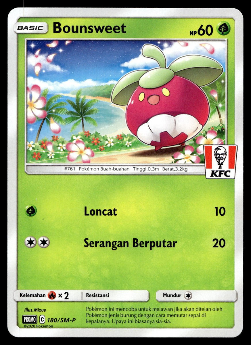 Bounsweet - 180/SM-P - NM - Indonesian KFC - Promo - Pokemon - B1