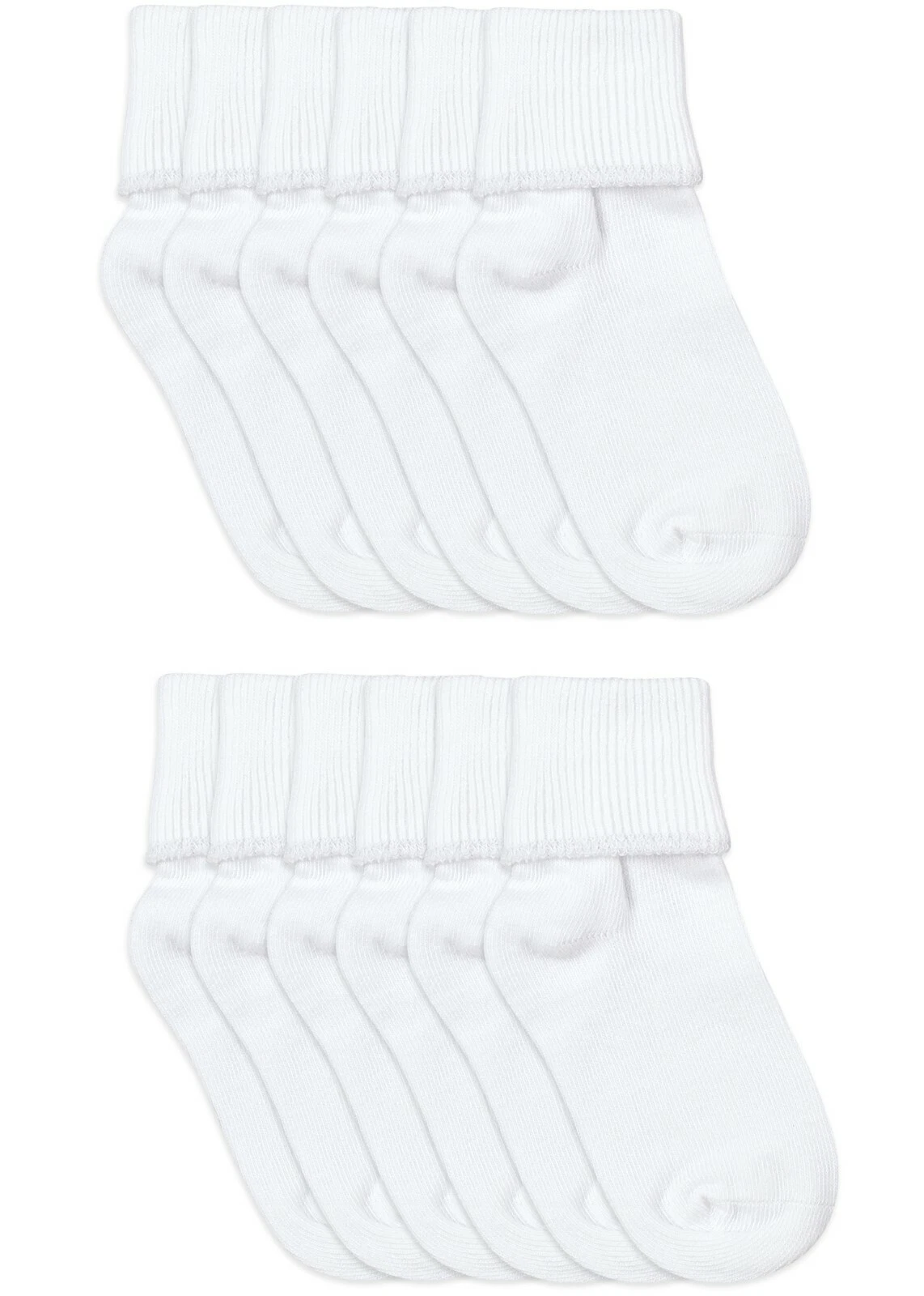 6 Pairs Jefferies Socks Womens 70% Cotton Turn Cuff Crew Slouch Socks Seamless