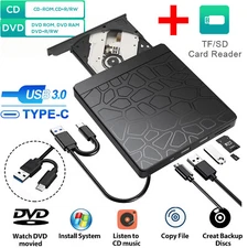 USB 3.0 Type C External CD DVD RW Drive Burner Writer Player for Laptop Computer