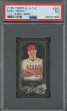 2015 Topps Allen & Ginter X Mike Trout Mini Card #252 PSA 7 NR MINT Black Border