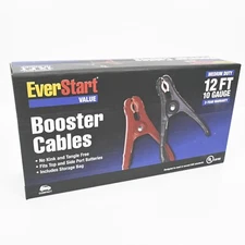 Everstart 12ft 8 Gauge Top Post and Side Terminal Jump Starter Booster Cables