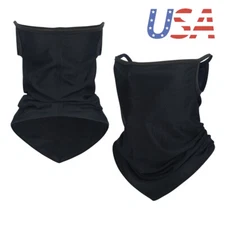 Cooling Sun Shield Neck Gaiter Loops Ear Face Mask Bandana for Cycling Fishing