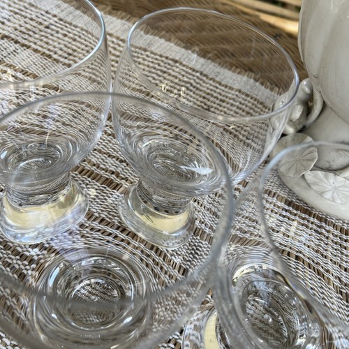 Vintage KOSTA BODA Rondo Claret Wein mundgeblasen Glas 4er Set